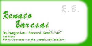 renato barcsai business card